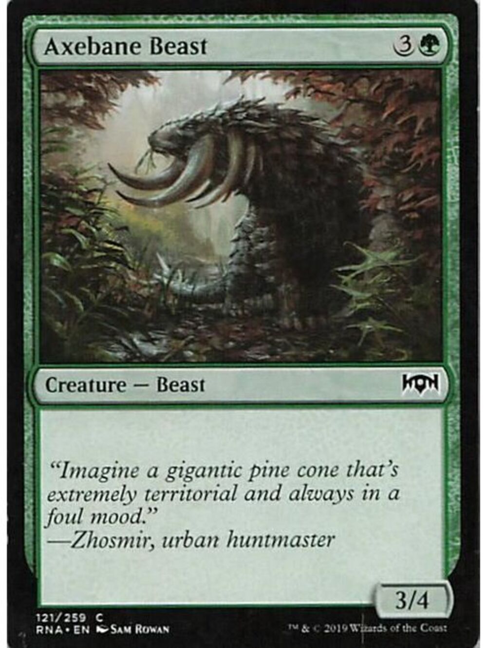 Magic: The Gathering 2019 Axebane Beast LP RNA